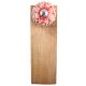 2 Pieces Red Zinnia Flower Ceramic Wooden Door Stopper